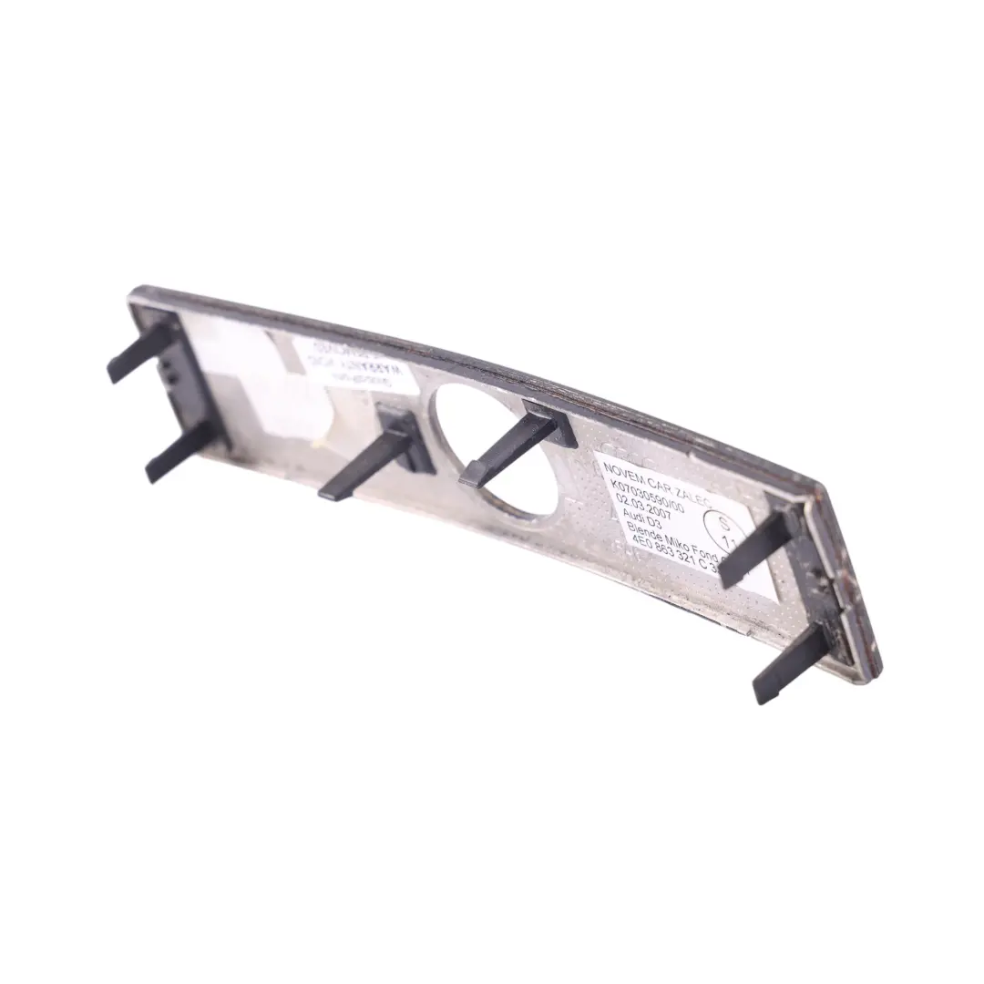 Audi A8 D3 Hinten Zigarettenanzünder Blende Grau Birke Maserholz - SKU 4E0863321C - Teilenummer 4E0863321C