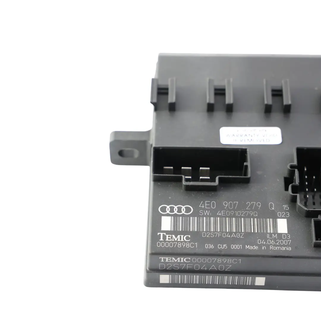 Audi A8 D3 Modulo Controllo Comfort Centralina BCM Unità Comfort - SKU 4E0907279Q - Numero di parte 4E0907279Q