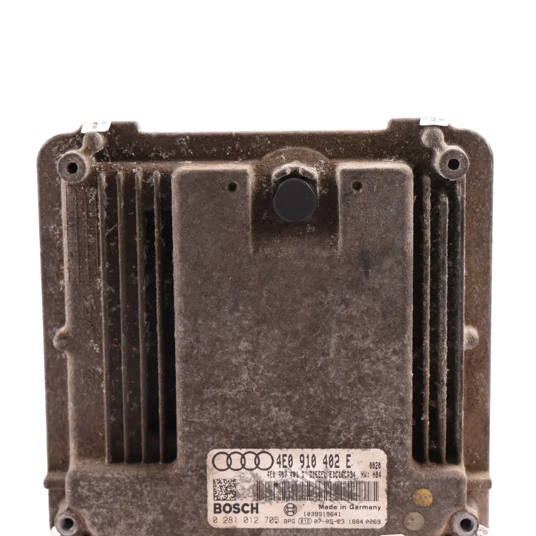 Audi A8 D3 Engine Control Unit ECU 232HP 3.0 Diesel ASB Automatic - SKU 4E0910402E - Part number 4E0910402E