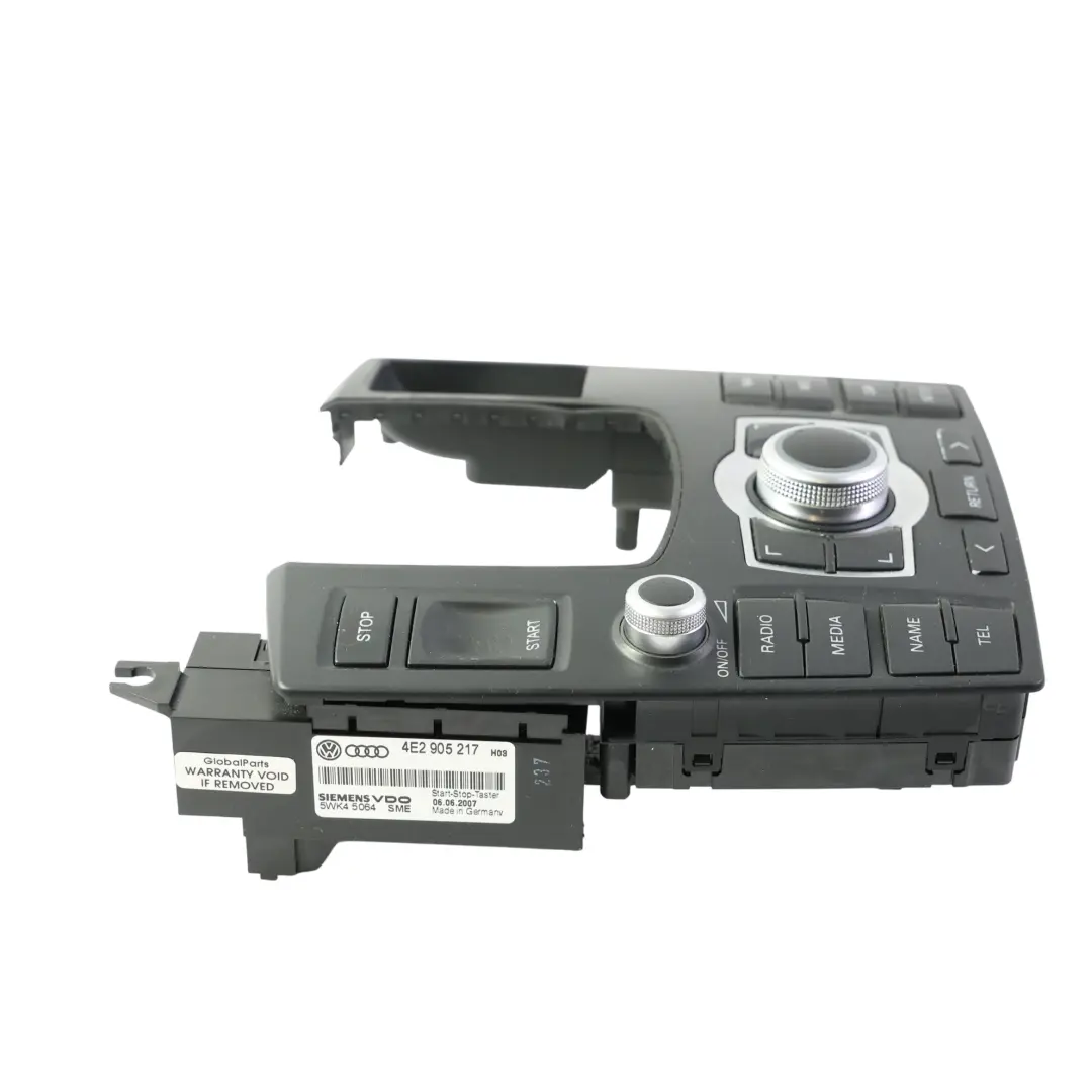 Audi A8 D3 Centre Console MMI Head Unit Control Panel Switches - SKU RHD-4E2919612B - Part number 4E2919612B