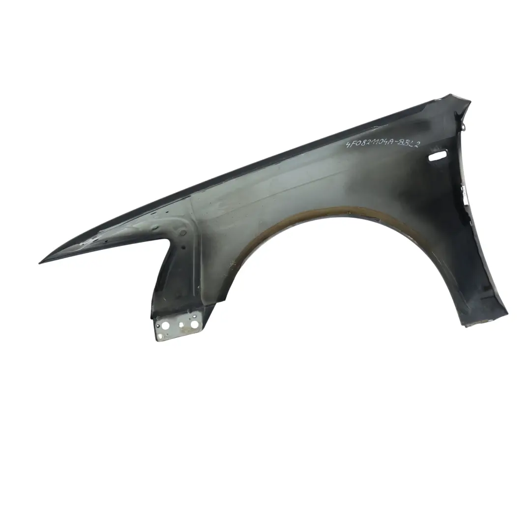 Audi A6 C6 Aile Avant Droite Noir Brillant Métallisé Y9B - SKU 4F0821104A-BBL2 - Numéro de pièce 4F0821104A