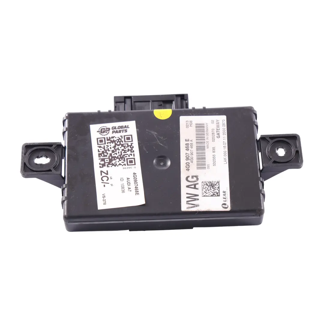 4G8 Passerelle Module Commande Interface Diagnostic pour Audi A7 à propos du numéro de pièce 4G0907468E Audi A7 4G8 Passerelle Module Commande Interface Diagnostic - SKU 4G0907468E - Numéro de pièce 4G0907468E
