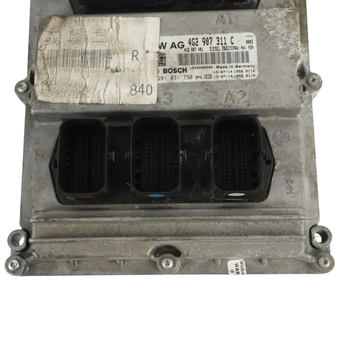 Audi A6 C7 3.0 TDI CRTE 218HP Quattro Motorsteuergerät Steuermodul - SKU 4G2907311C-2 - Teilenummer 4G2907311C