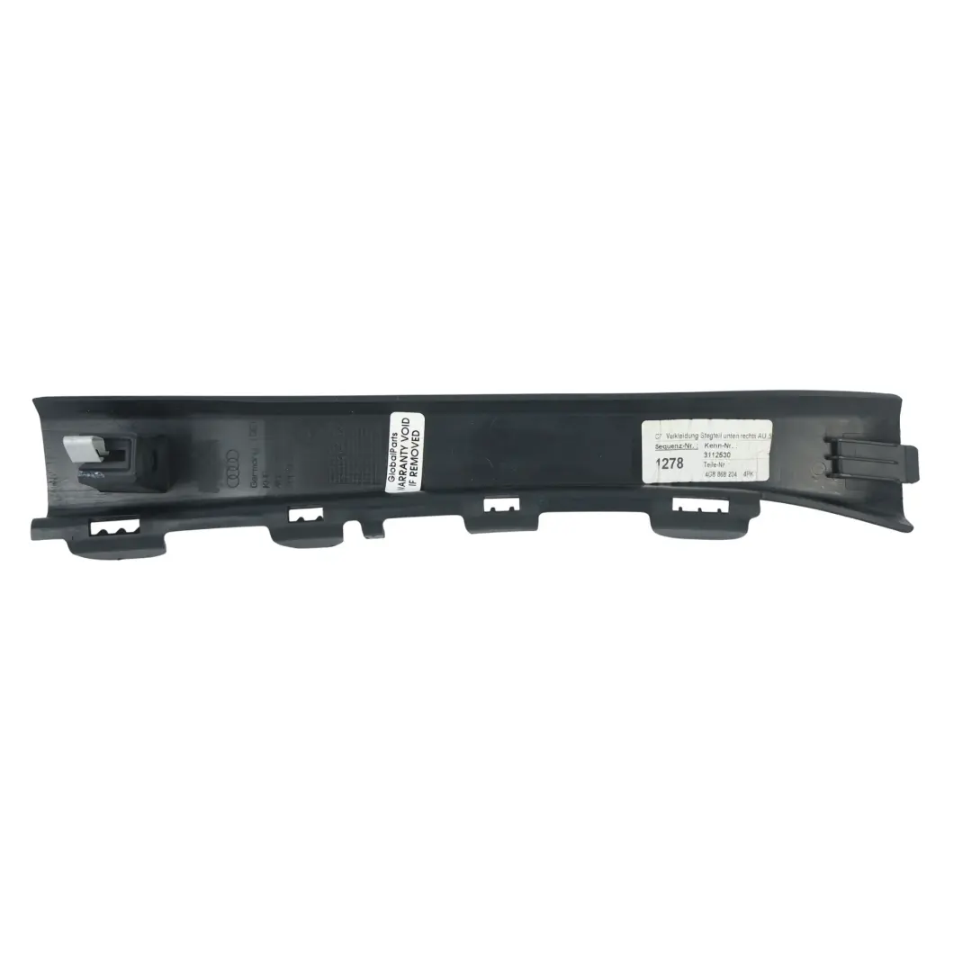 Cruscotto Rivestimento Montante A Inferiore Destro Nero per Audi A7 4G con numero di parte 4G8868204 Audi A7 4G Cruscotto Rivestimento Montante A Inferiore Destro Nero - SKU 4G8868204 - Numero di parte 4G8868204