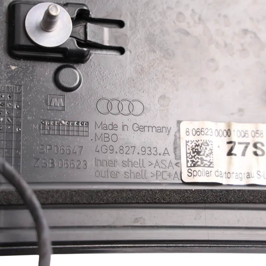 Audi RS6 C7 Rear Tailgate Trunk Roof Spoiler Daytona Grey Pearl Z7S - SKU 4G9827933A-DGR - Part number 4G9827933A