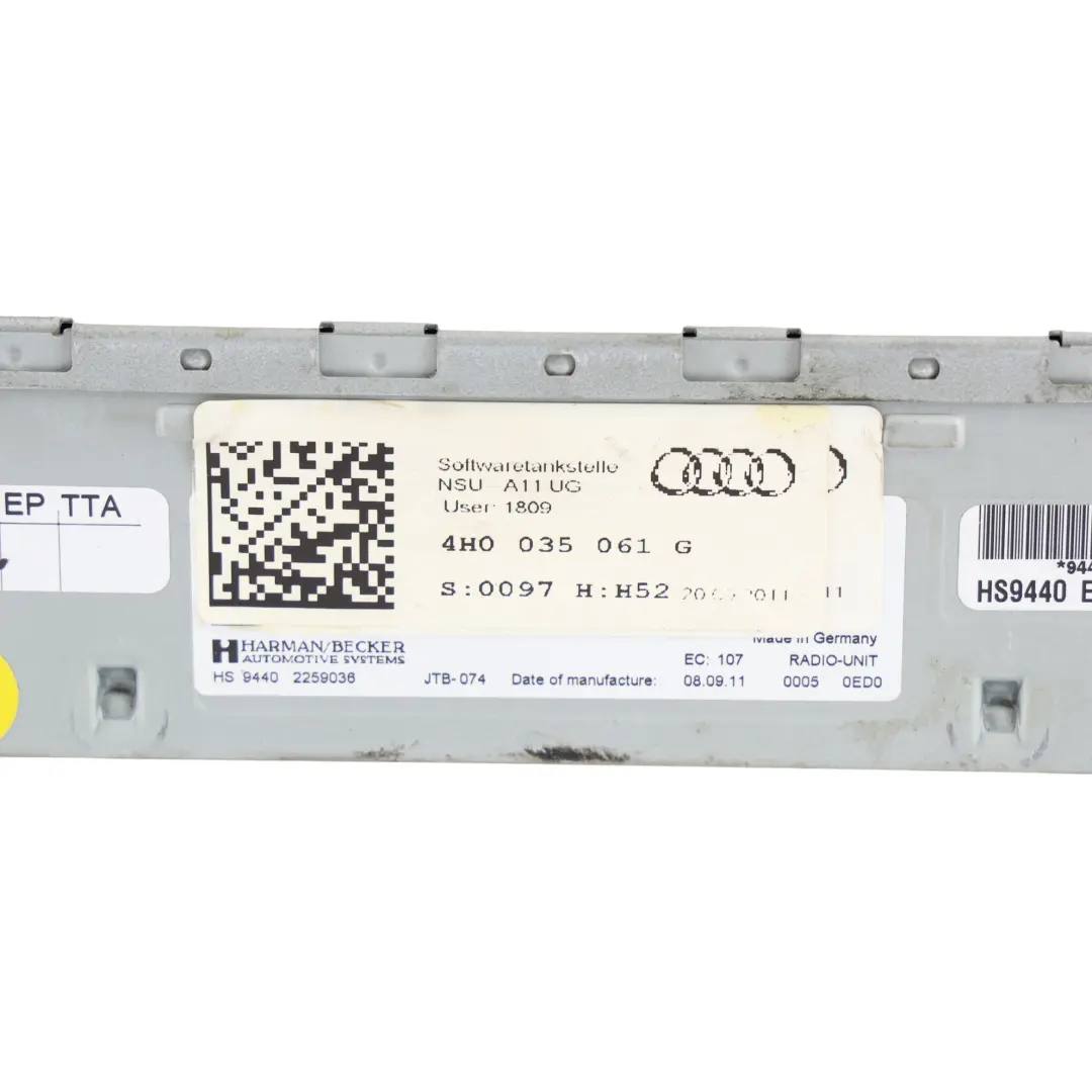 Radio TV Tuner Numérique Analogique Module Récepteur 4H0035061G pour Audi A8 D4 à propos du numéro de pièce 4H0035061GX Audi A8 D4 Radio TV Tuner Numérique Analogique Module Récepteur 4H0035061G - SKU 4H0035061GX - Numéro de pièce 4H0035061GX