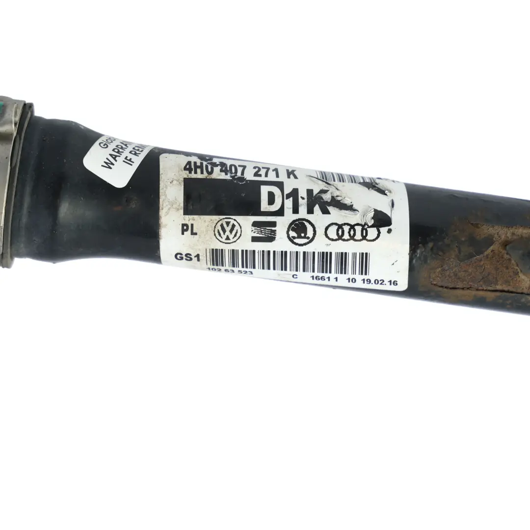 Palier Eje Delantero Caja Automática Izquierdo Derecho para Audi A6 C7 con número de pieza 4H0407271K Audi A6 C7 Palier Eje Delantero Caja Automática Izquierdo Derecho - SKU 4H0407271K-1 - Número de pieza 4H0407271K