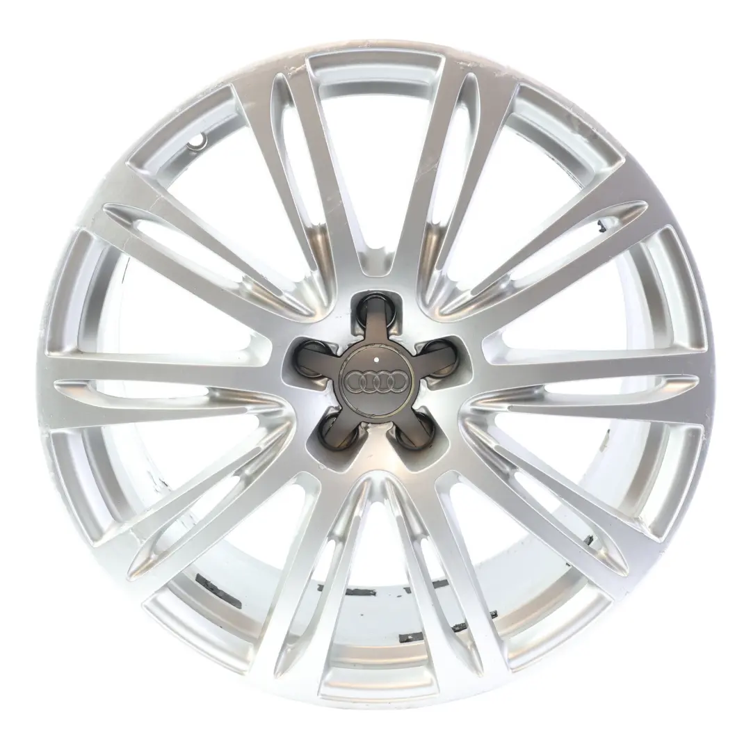 Audi A8 S8 4H Silver Wheel Alloy Rim 20" 9J ET:37 10 Spoke - SKU 4H0601025N-1 - Part number 4H0601025N