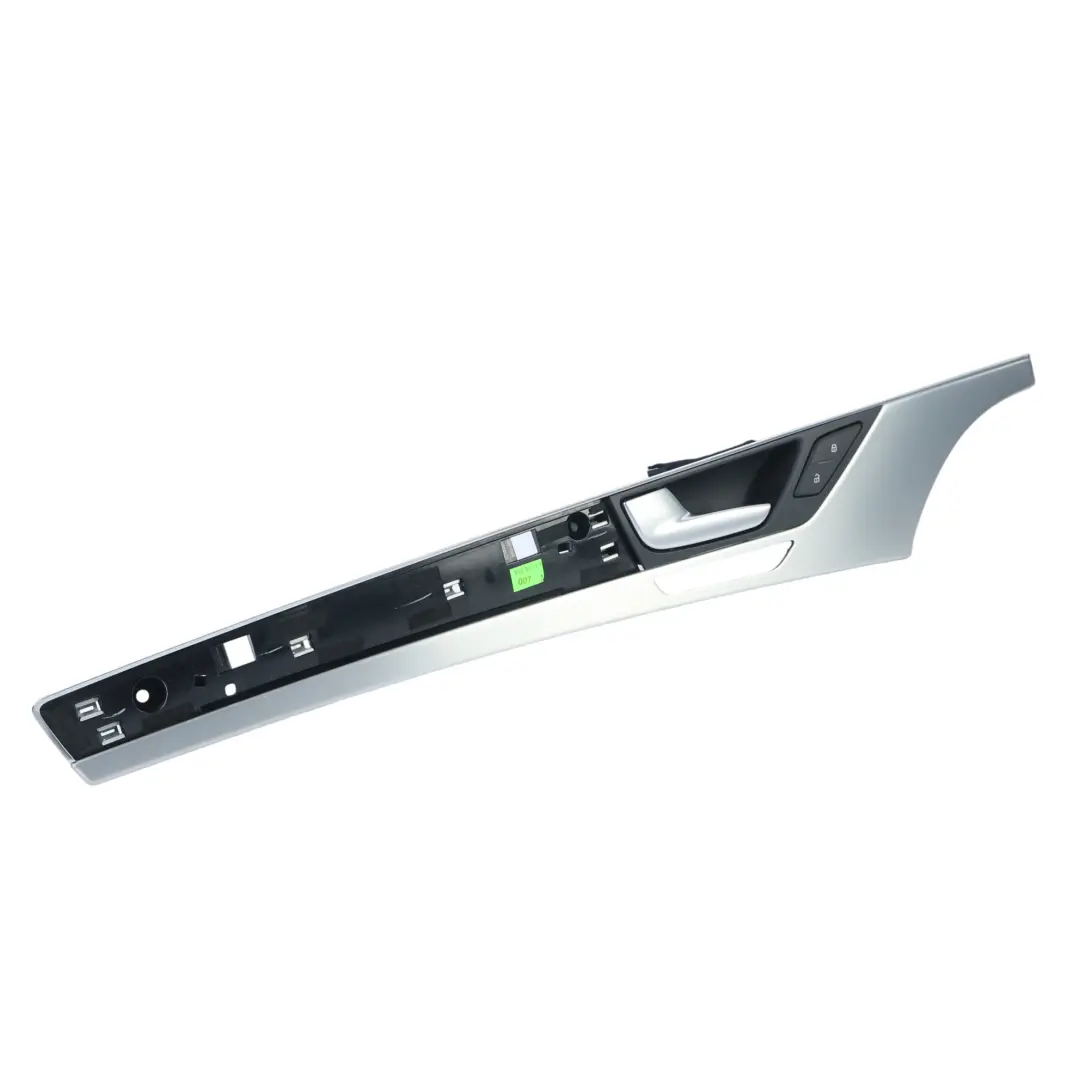 Revestimiento Puerta Delantera Izquierda Manija Aluminio para Audi A8 D4 con número de pieza 4H0867101 Audi A8 D4 Revestimiento Puerta Delantera Izquierda Manija Aluminio - SKU 4H0867101 - Número de pieza 4H0867101