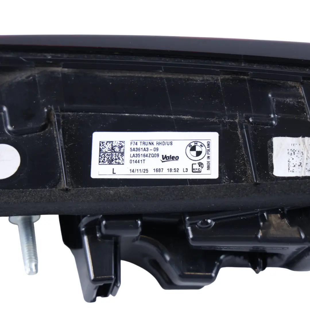BMW F74 Gran Coupe Rückleuchte Innen Hinten Links - SKU 5A361A3 - Teilenummer 5A361A3