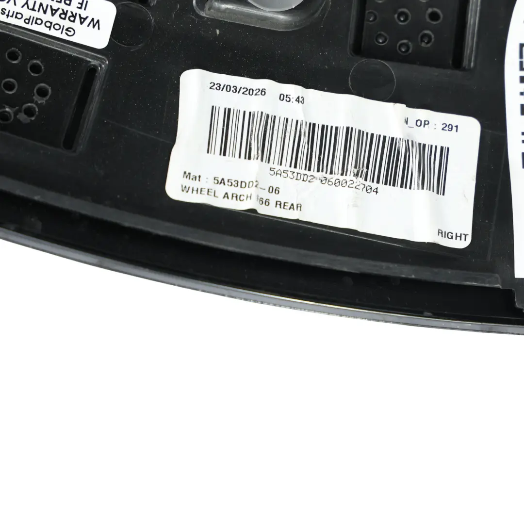 F66 Wheel Arch Trim JCW Band Rear Right Gloss Black O/S to Mini with Part number 5A53DD2 Mini F66 Wheel Arch Trim JCW Band Rear Right Gloss Black O/S - SKU 5A53DD2 - Part number 5A53DD2