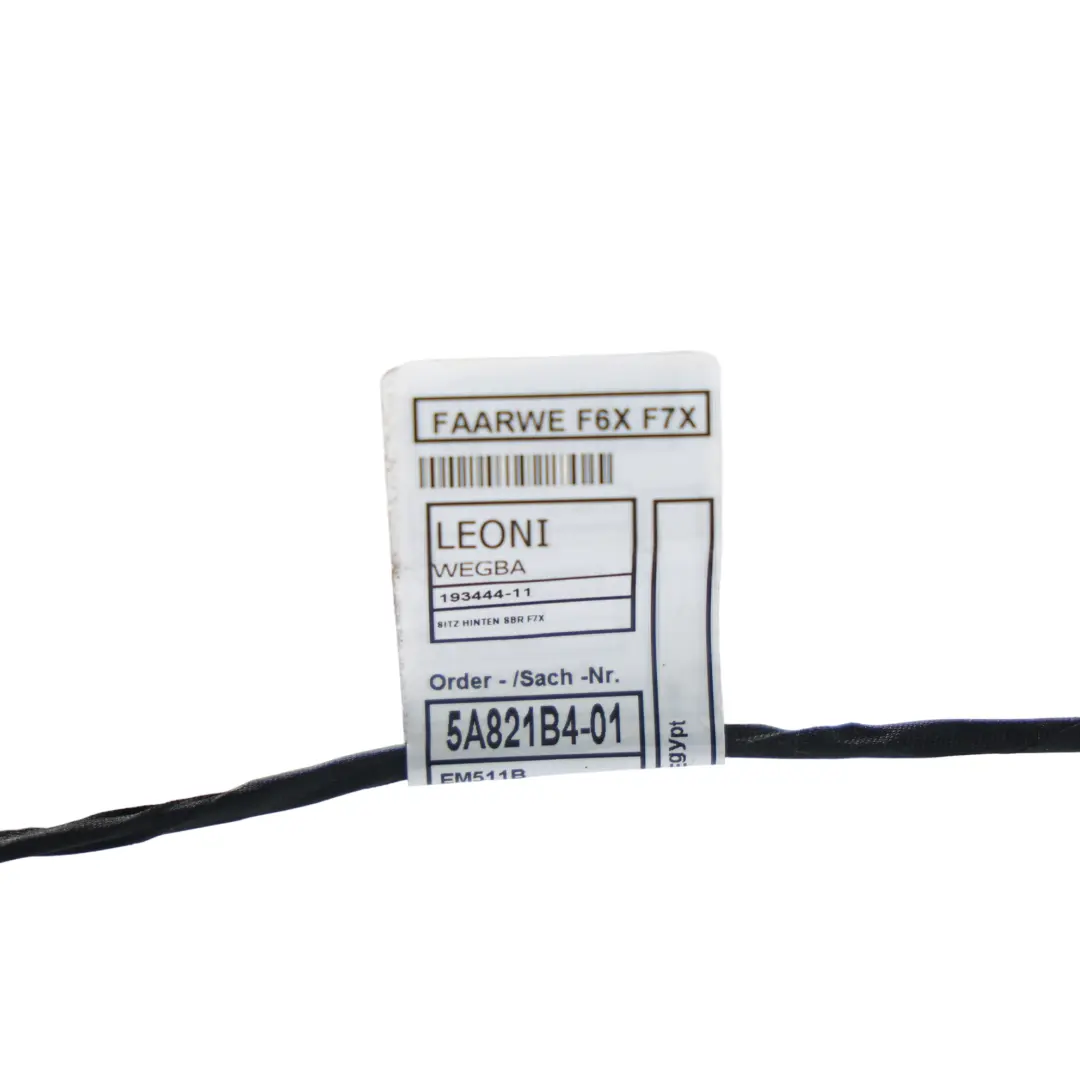 BMW F74 Gran Coupé Rear Seat Wiring Loom Harness Wire Set - SKU 5A821B4 - Part number 5A821B4
