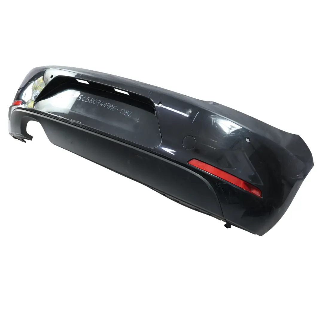 Volkswagen VW Beetle Bumper Rear Trim Panel Cover Deep Black Pearl Effect - C9X - SKU 5C5807417AE-DBL - Part number 5C5807417AE