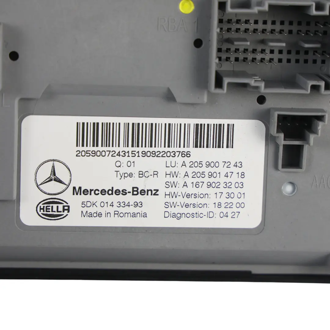 Moduł Komfortu Centralna Brama Tylny A2059007243 do Mercedes C253 S205 X253 o numerze 5DK-014334 Mercedes C253 S205 X253 Moduł Komfortu Centralna Brama Tylny A2059007243 - SKU 5DK-014334-93 - Numer Części 5DK-014334