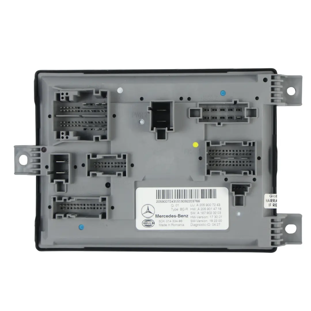 Mercedes C253 S205 X253 Módulo Confort Gateway Central Trasero A2059007243 - SKU 5DK-014334-93 - Número de pieza 5DK-014334