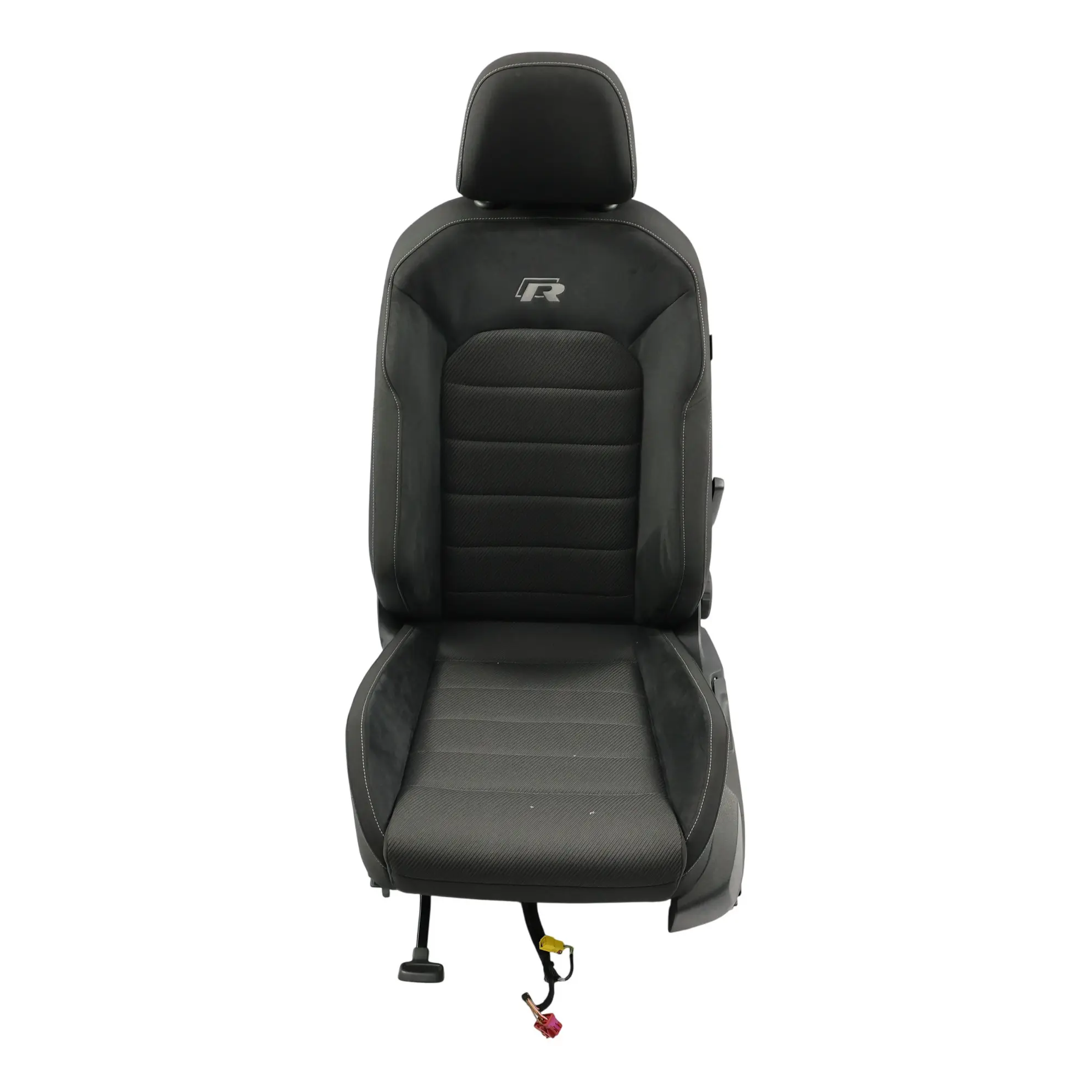 Volkswagen Golf Mk7 R-Line Asiento Delantero Izquierdo Alcantara Tela Negro Gris