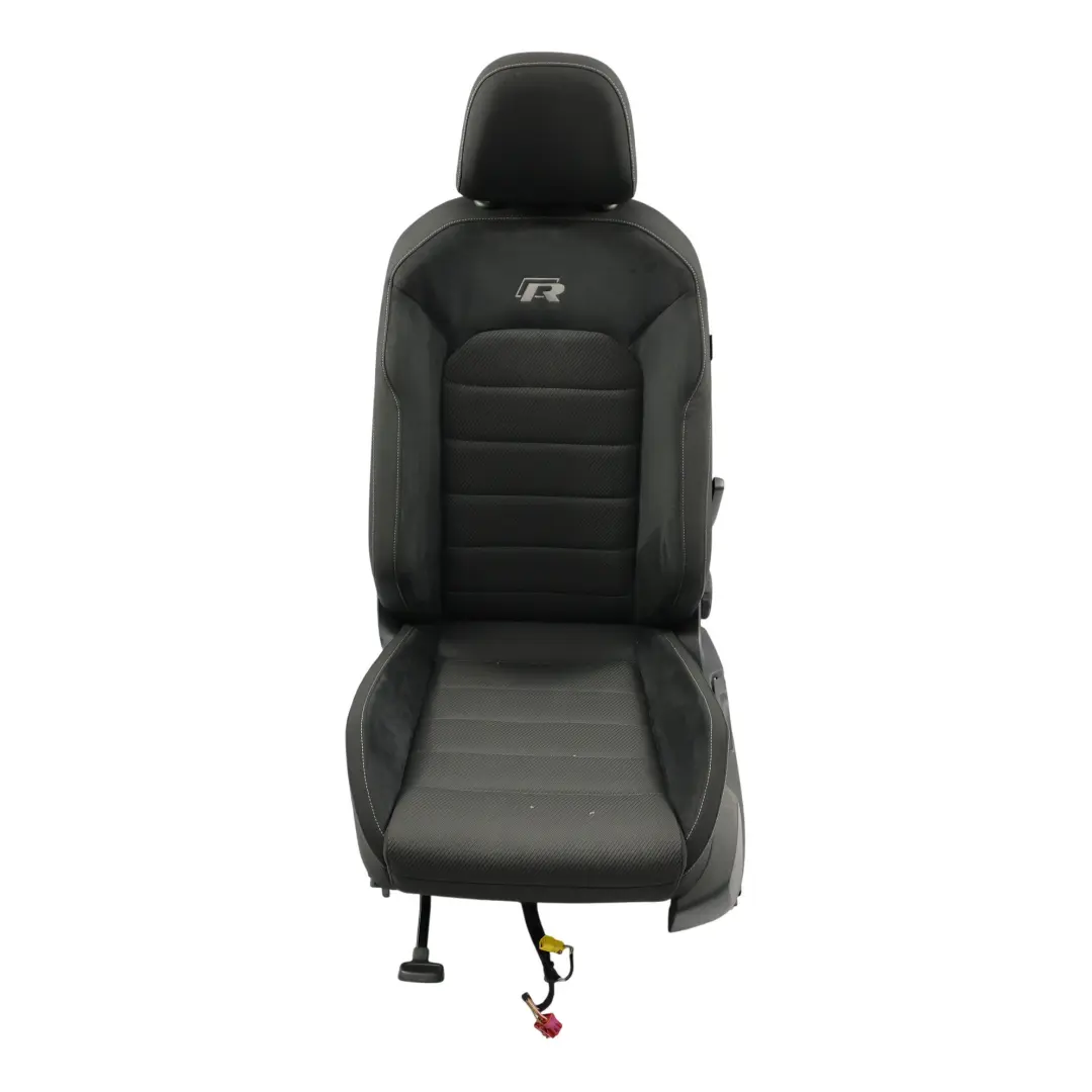 Volkswagen Golf Mk7 R-Line Front Seat Left N/S Alcantara Cloth Black Grey - SKU 5G4881805DK-2 - Part number 5G4881805DK