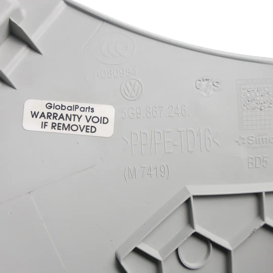 Volkswagen Golf 5G Embellecedor Pilar D Interior Panel Derecho - SKU 5G9867246 - Número de pieza 5G9867246