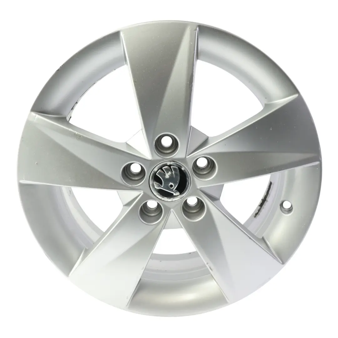Skoda Fabia Mk2 Roomster Jante Alliage Argent 15" 6J ET:43 - SKU 5J0601025AB-SL2 - Numéro de pièce 5J0601025AB
