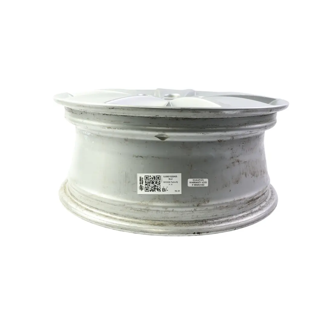 Skoda Fabia Mk2 Roomster Jante Alliage Argent 15" 6J ET:43 - SKU 5J0601025AB-SL2 - Numéro de pièce 5J0601025AB