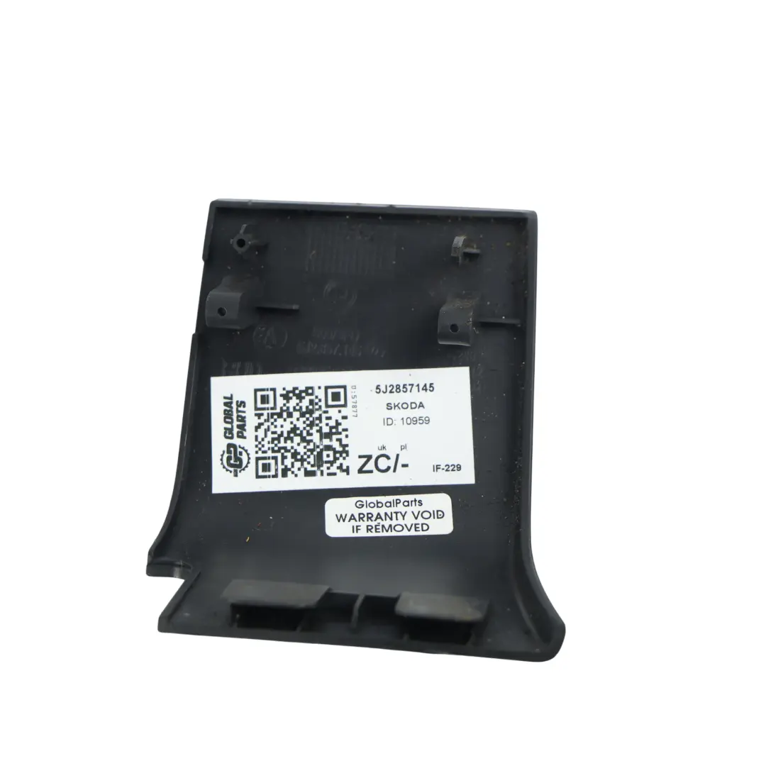 Skoda Fabia 5J Rivestimento Plastica Console Centrale Nero Sinistra - SKU 5J2857145 - Numero di parte 5J2857145