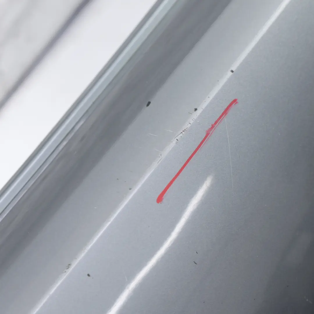 Skoda Fabia Mk2 Bumper Rear Trim Panel Cover Platinum Grey Metallic - F8L - SKU 5J6807421H-PLA - Part number 5J6807421H