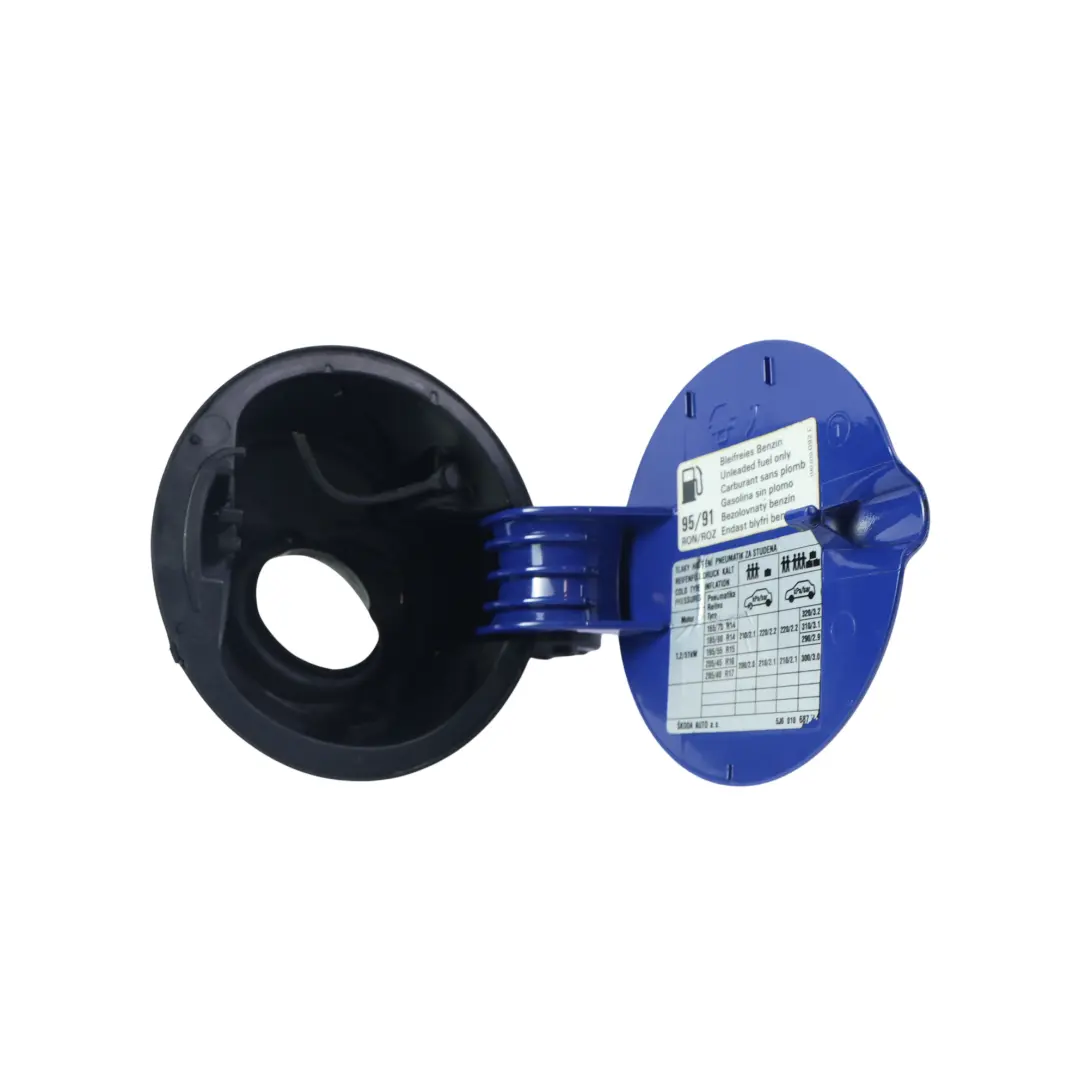 Skoda Fabia 5J Fabia Mk2 Fuel Tank Door Filler Flap Cap Cover Blue - SKU 5J6809857A-DYB - Part number 5J6809857A