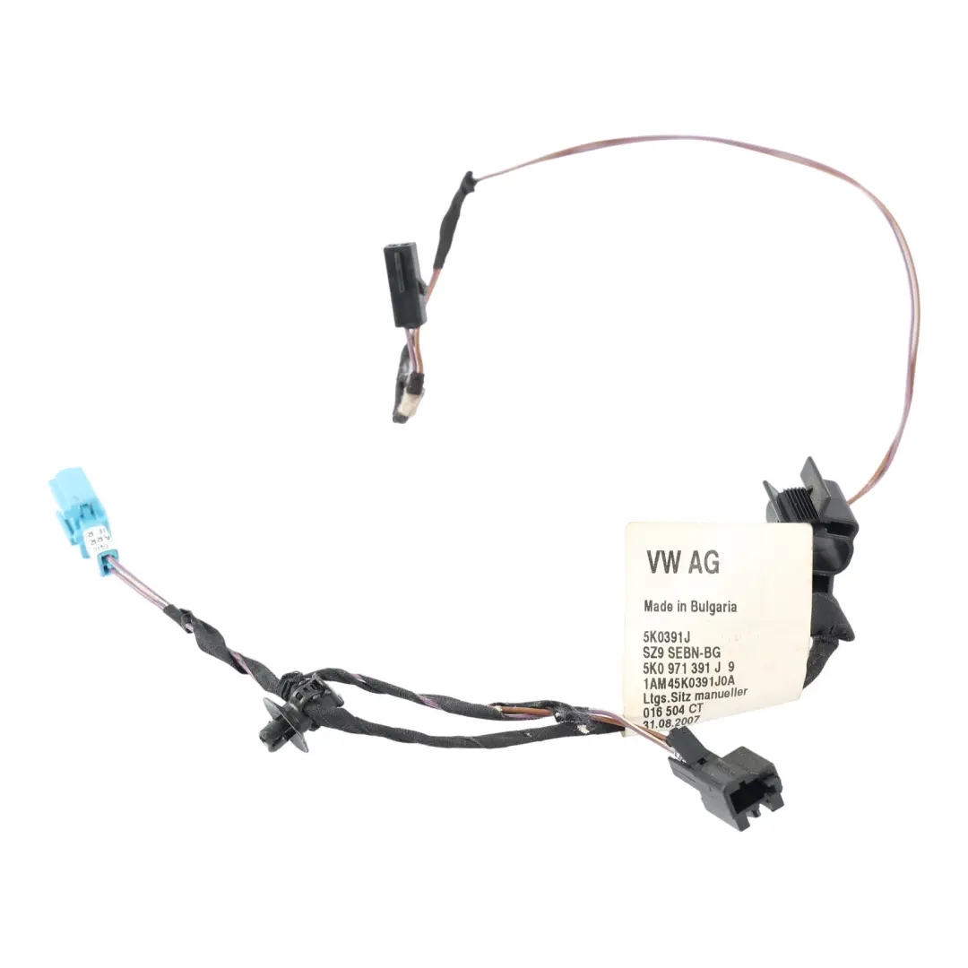 Crash Impact Sensor Wiring Loom Plug Connector to Volkswagen Golf 6 with Part number 5K0971391J Volkswagen Golf 6 Crash Impact Sensor Wiring Loom Plug Connector - SKU 5K0971391J - Part number 5K0971391J