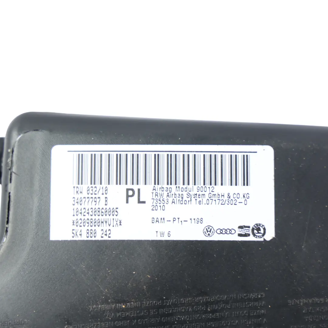 Mk6 5K Side Seat Air Module Front Right O/S to Volkswagen VW Golf with Part number 5K4880242 Volkswagen VW Golf Mk6 5K Side Seat Air Module Front Right O/S - SKU 5K4880242-1 - Part number 5K4880242