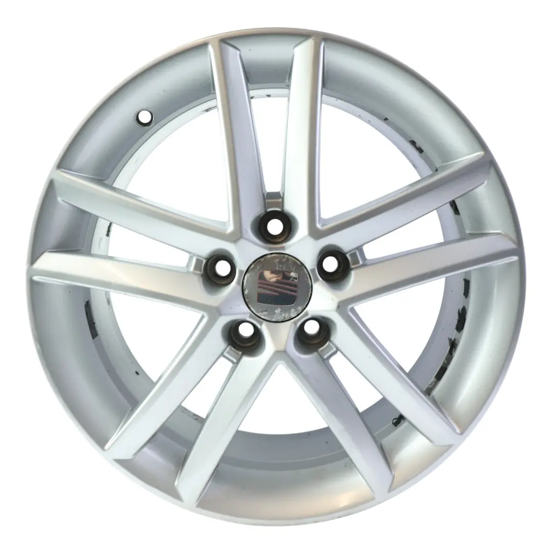 Seat Leon 2 3 Jante alliage argentée 5 branches doubles 17" 7J ET:54 - SKU 5P0601025M-1 - Numéro de pièce 5P0601025M