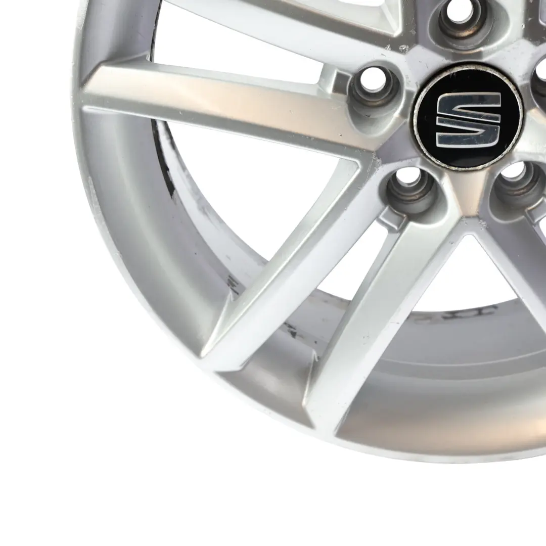 Seat Leon Mk2 Mk3 Llanta Aleación Plata 5 Radios Dobles 17" 7J ET:54 - SKU 5P0601025M-SL2 - Número de pieza 5P0601025M