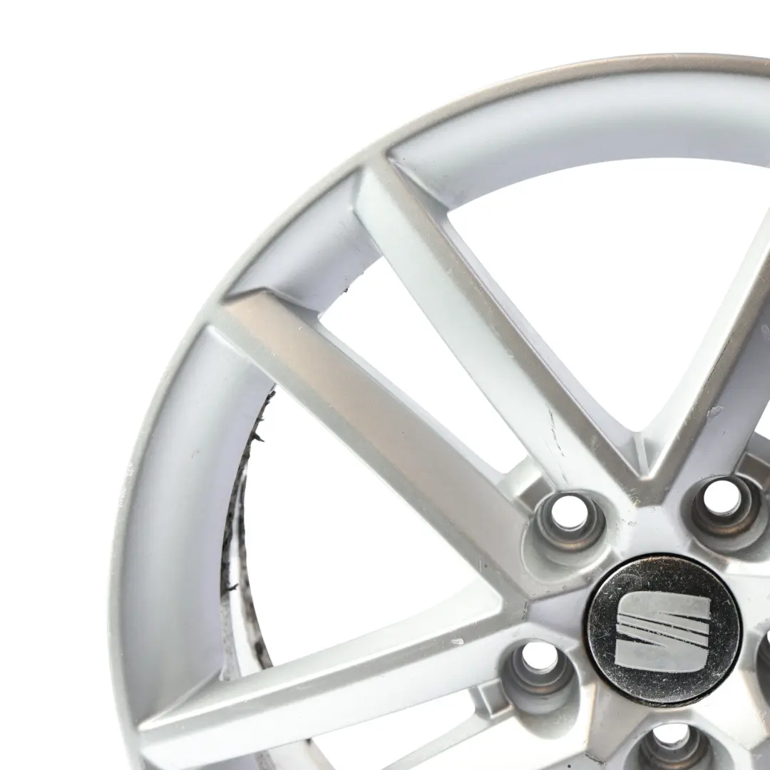 Seat Leon Mk2 Mk3 Alloy Wheel Rim Silver 5 Double Spoke 17" 7J ET:54 - SKU 5P0601025M-SL3 - Part number 5P0601025M
