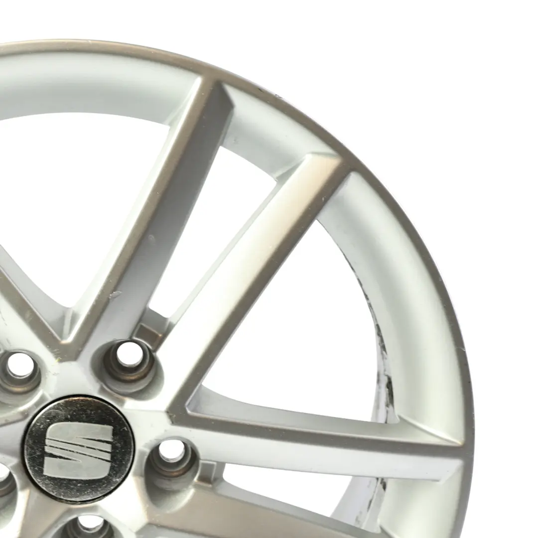 Seat Leon Mk2 Mk3 Alloy Wheel Rim Silver 5 Double Spoke 17" 7J ET:54 - SKU 5P0601025M-SL3 - Part number 5P0601025M