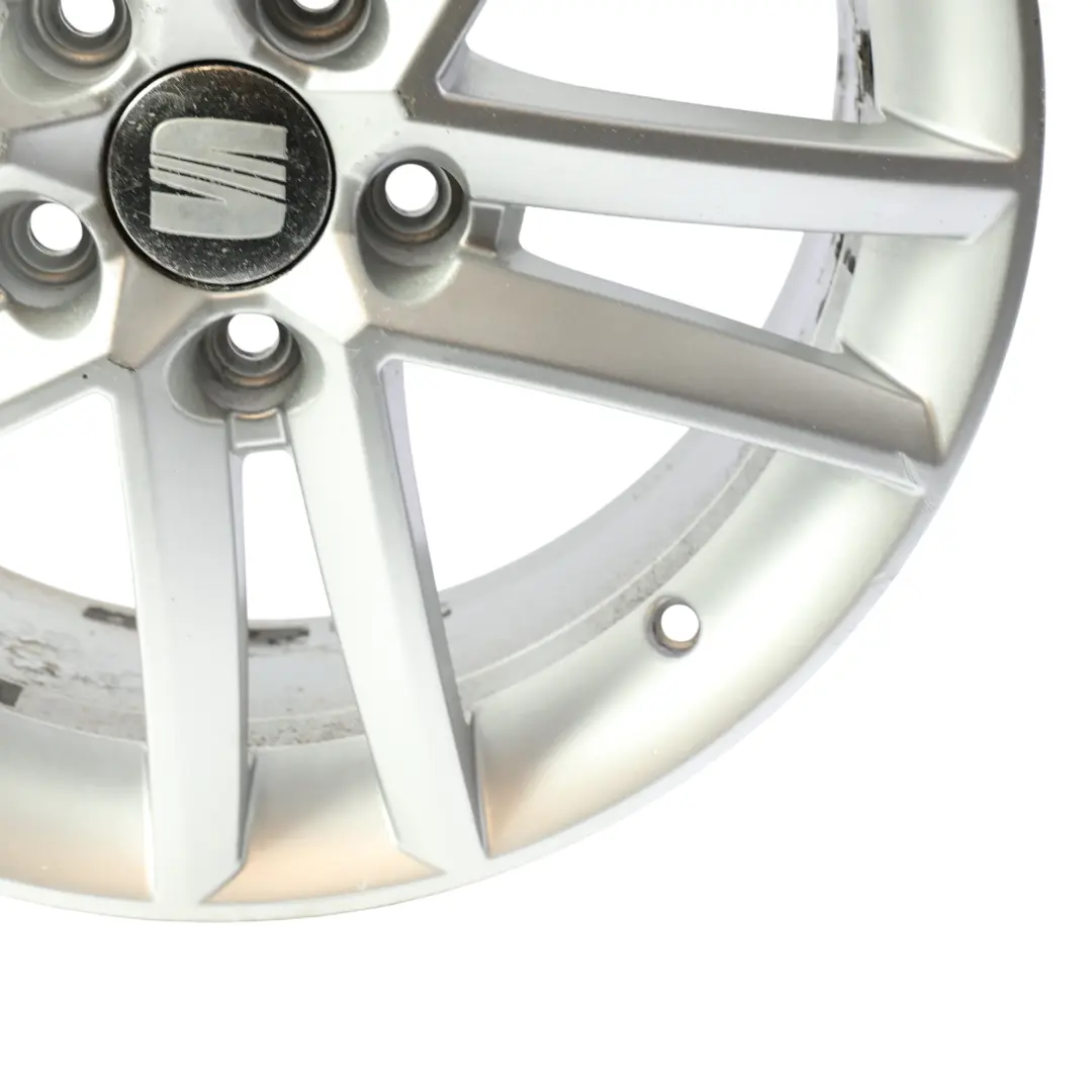 Seat Leon Mk2 Mk3 Alloy Wheel Rim Silver 5 Double Spoke 17" 7J ET:54 - SKU 5P0601025M-SL3 - Part number 5P0601025M