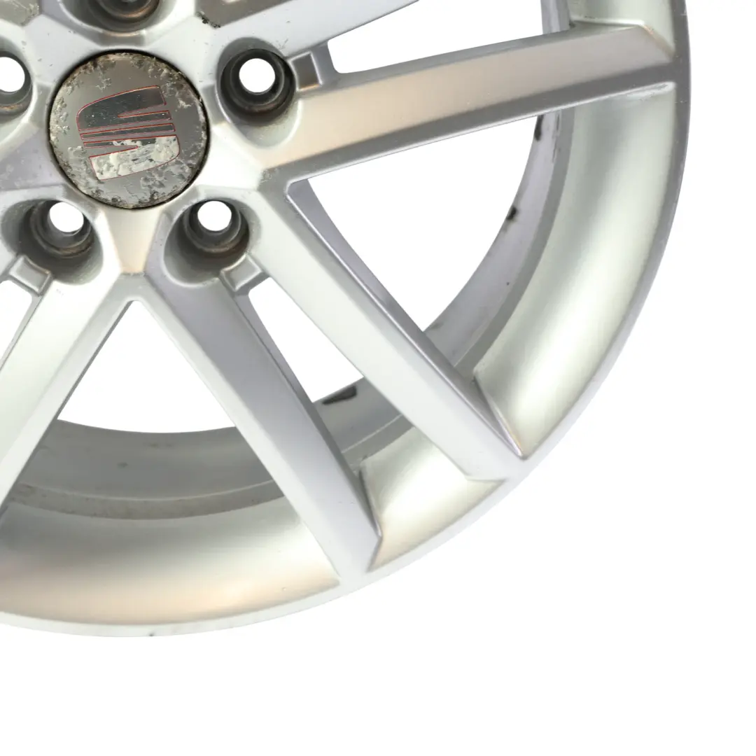 Seat Leon Mk2 Mk3 Alloy Wheel Rim Silver 5 Double Spoke 17" 7J ET:54 - SKU 5P0601025M-SL4 - Part number 5P0601025M