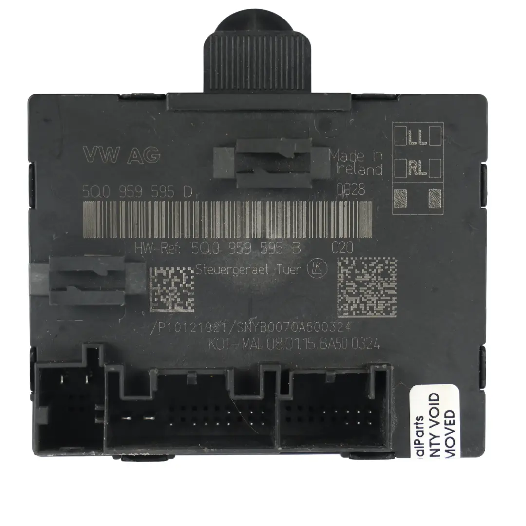 Audi A3 8V Rear Door Control Module Unit ECU Left Right N/O/S 5Q0959595B - SKU 5Q0959595D - Part number 5Q0959595D