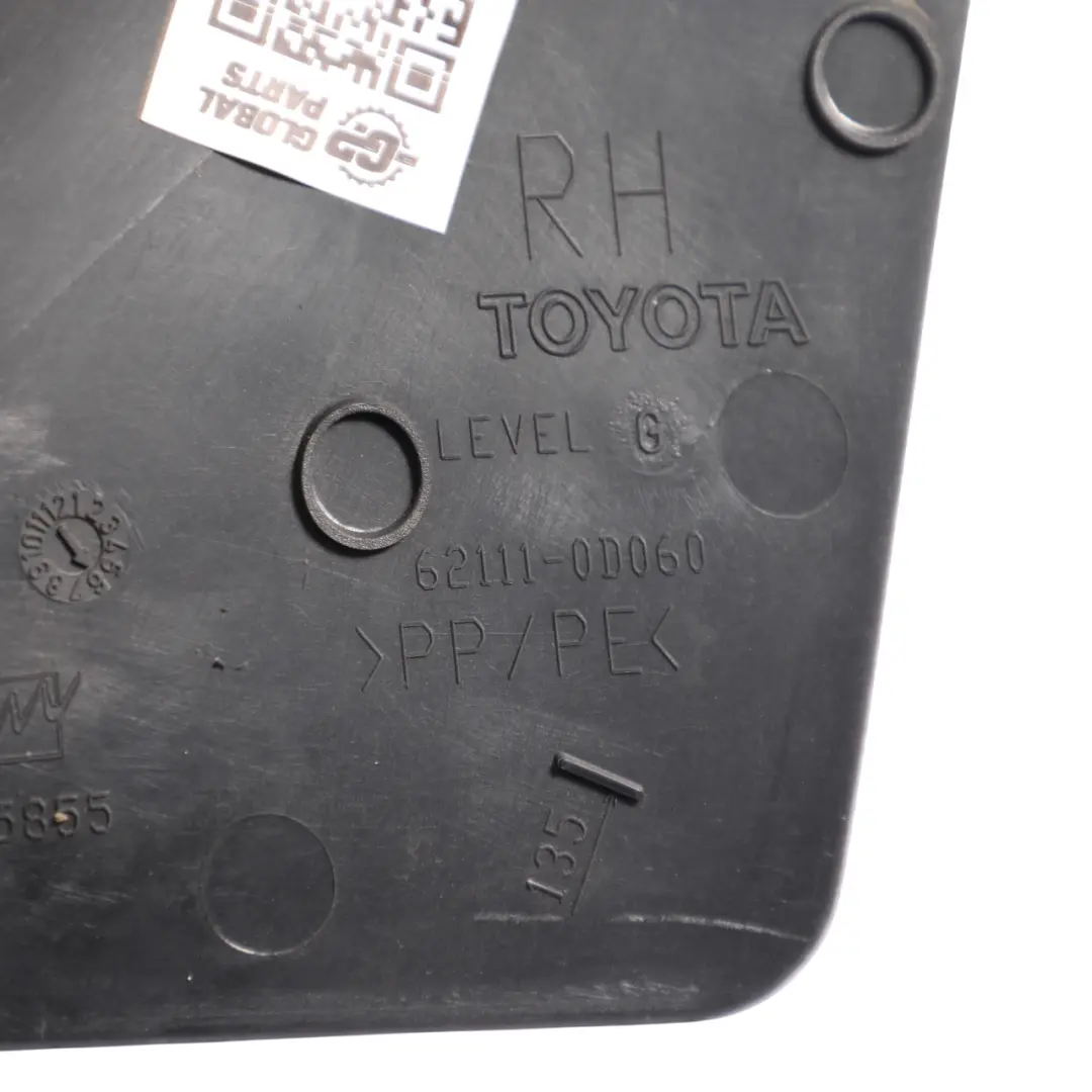 Toyota Yaris Mk2 A-Pillar Lower Trim Panel Right O/S Dark Grey 62111-0D060 - SKU 621110D060B0 - Part number 621110D060B0