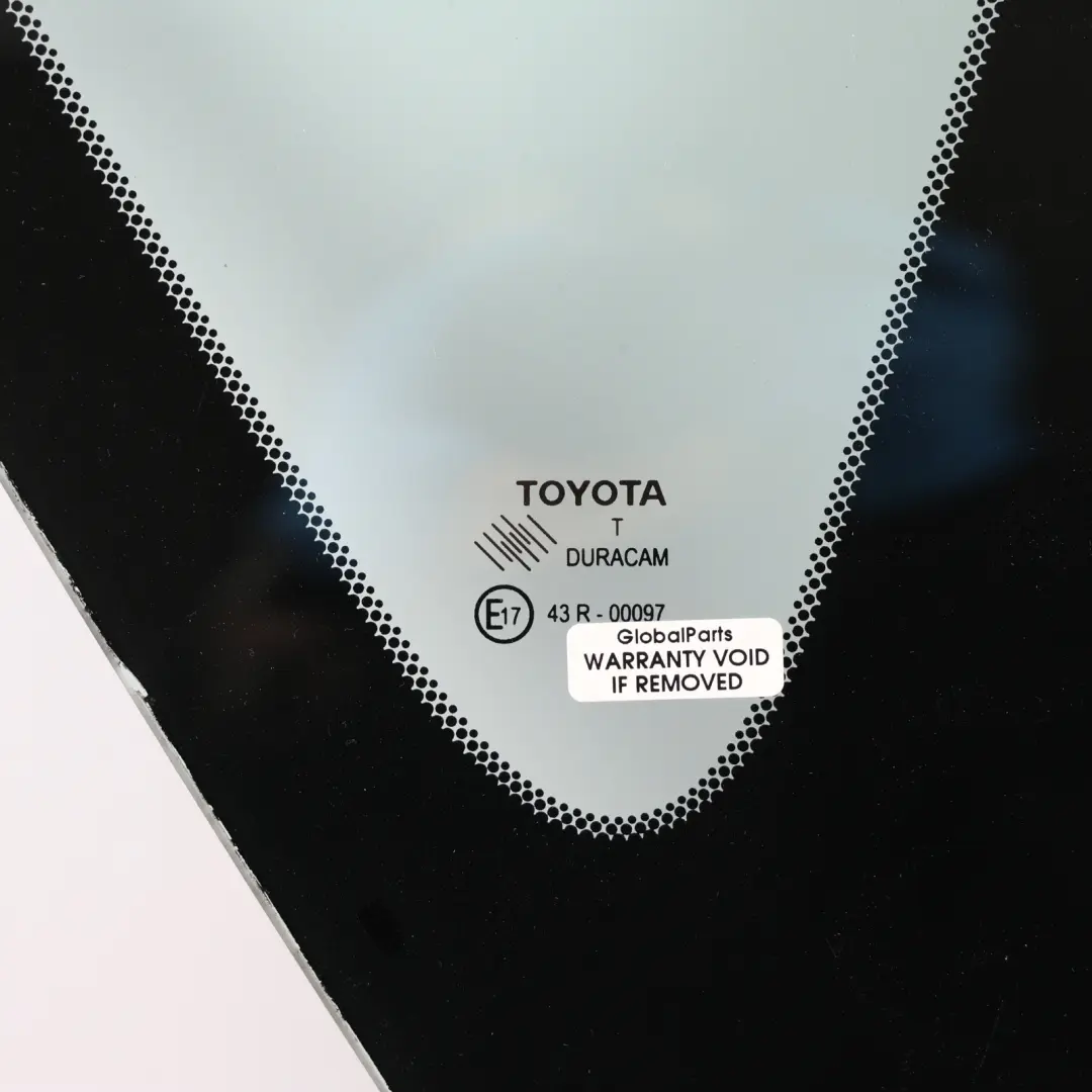 Toyota Verso Quarter Panel Window Rear Right O/S - SKU 627100F030 - Part number 627100F030