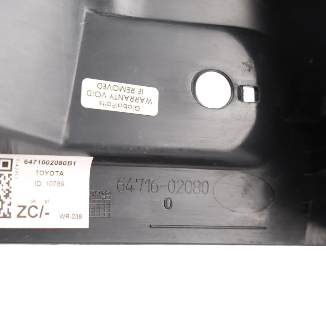 Toyota Auris E15 Rear Boot Trunk Deck Trim Cover Dark Grey - SKU 6471602080B1 - Part number 6471602080B1