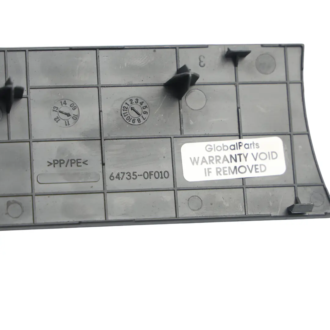 Toyota Verso R2 Kofferraum Abdeckung Verkleidung Ablagefach Schwarz - SKU 647350F010B0 - Numéro de pièce 647350F010B0