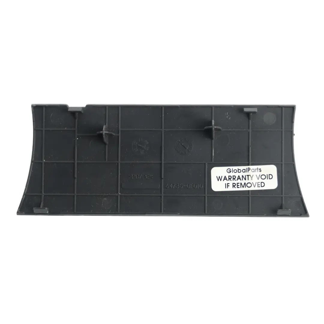 Toyota Verso R2 Tylna Półka Bagażnika Panel Osłona Kieszeń Czarny 647350F01 - SKU 647350F010B0 - Numer Części 647350F010B0