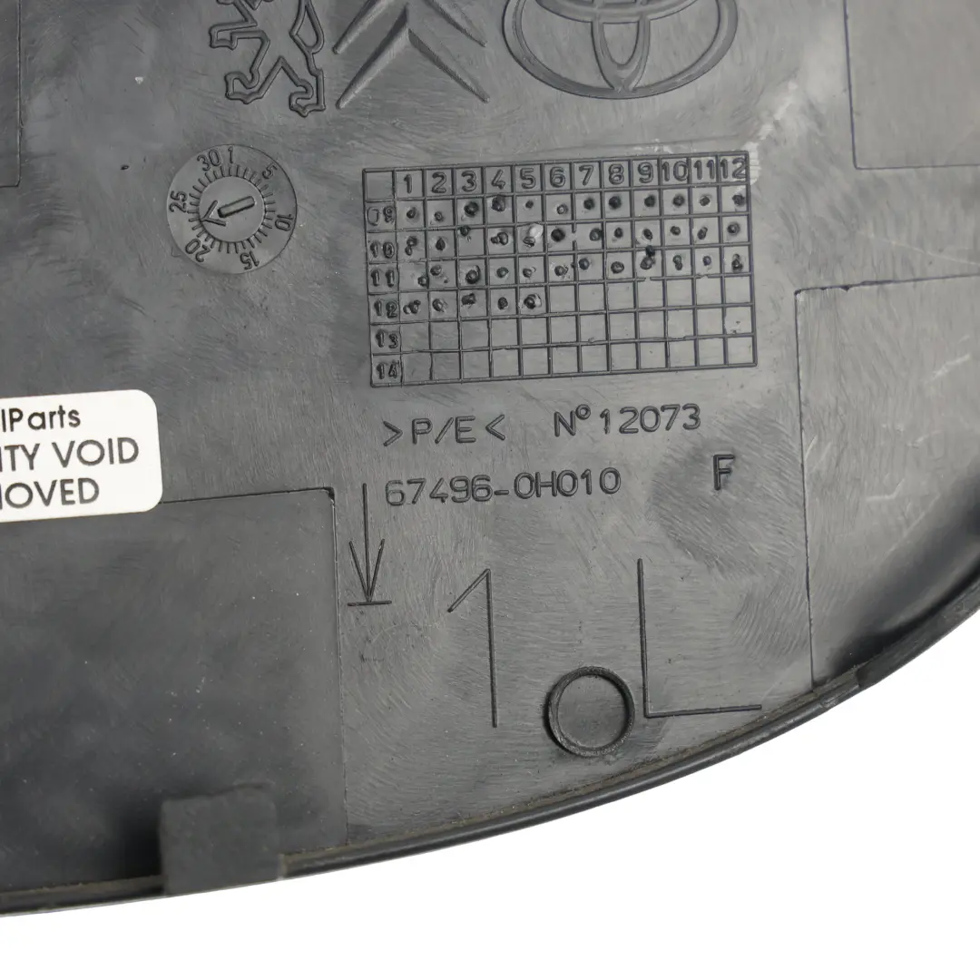 Toyota Aygo B1 Vordere Tür Untere Rahmenabdeckung Verkleidung Links 674960H010 - SKU 674960H010B0 - Teilenummer 674960H010B0