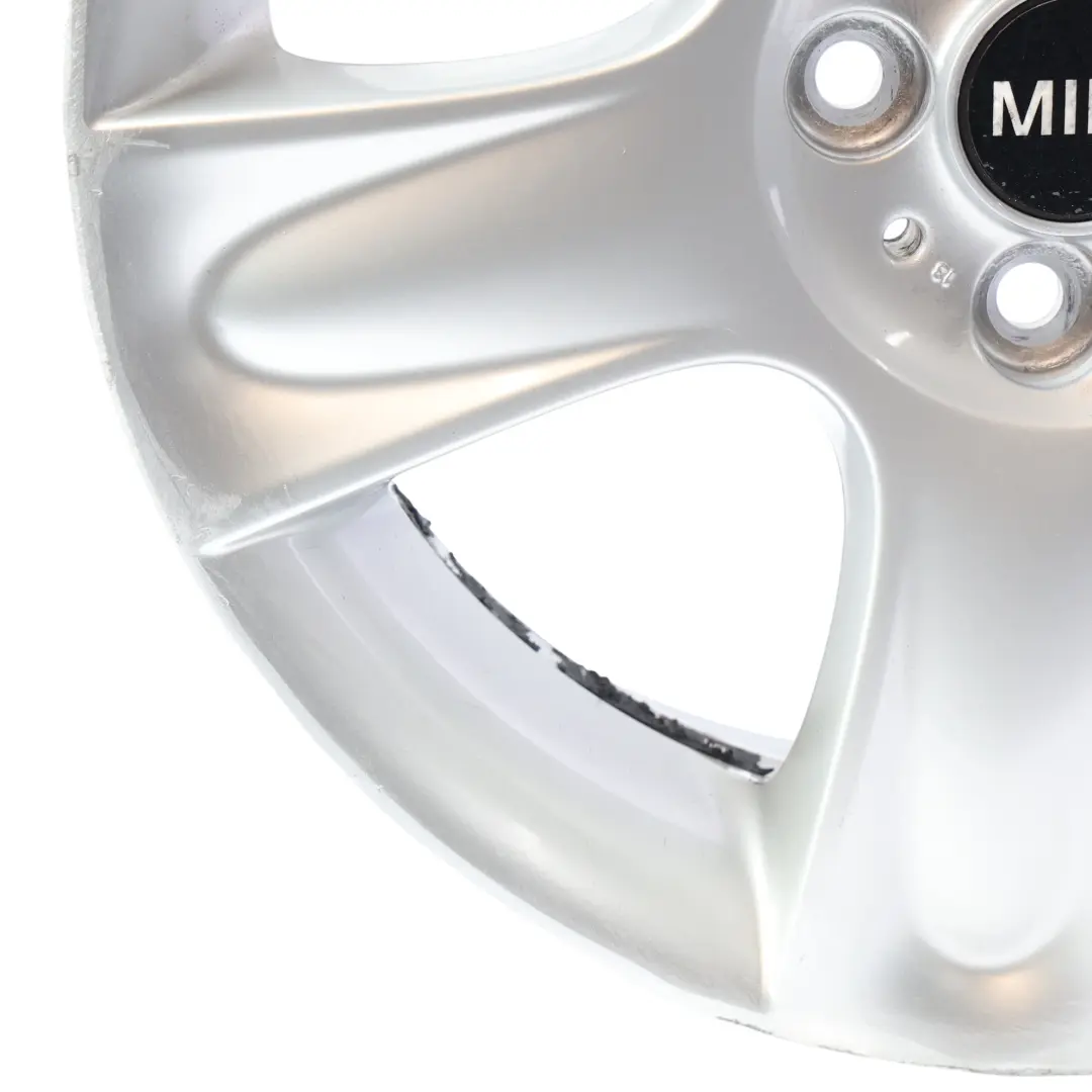 Llanta De aleacion plateada 17" 7J ET:48 5-Star 91 para Mini Cooper One R50 R52 R53 con número de pieza 6763299 Mini Cooper One R50 R52 R53 Llanta De aleacion plateada 17" 7J ET:48 5-Star 91 - SKU 6763299-SL1 - Número de pieza 6763299