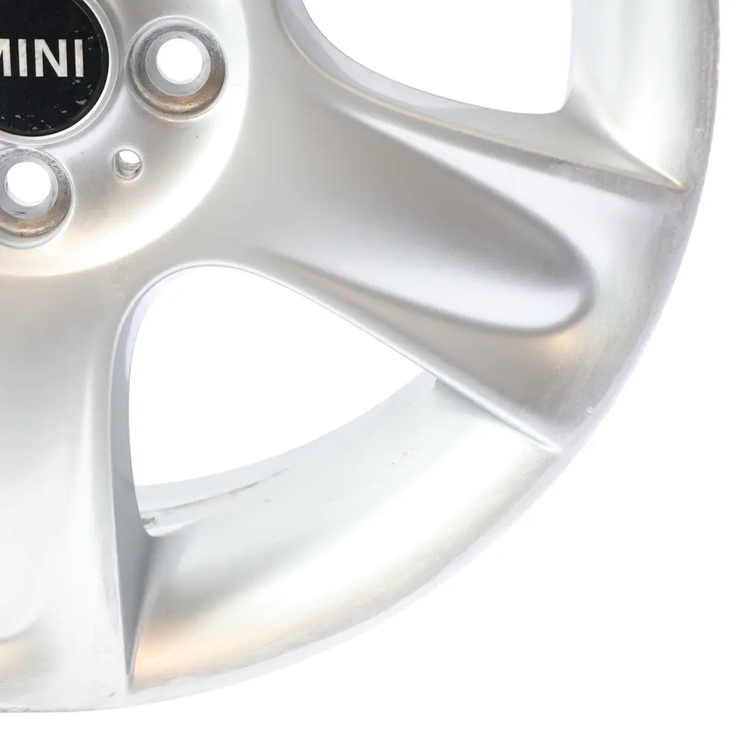Llanta De aleacion plateada 17" 7J ET:48 5-Star 91 para Mini Cooper One R50 R52 R53 con número de pieza 6763299 Mini Cooper One R50 R52 R53 Llanta De aleacion plateada 17" 7J ET:48 5-Star 91 - SKU 6763299-SL1 - Número de pieza 6763299