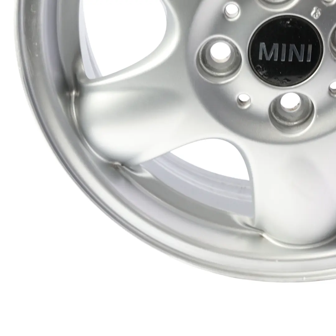 Alloy Rim 15" 5-Start Spooler 100 to Mini Cooper One R50 R56 Silver Wheel with Part number 6768498 Mini Cooper One R50 R56 Silver Wheel Alloy Rim 15" 5-Start Spooler 100 - SKU 6768498-SL4 - Part number 6768498