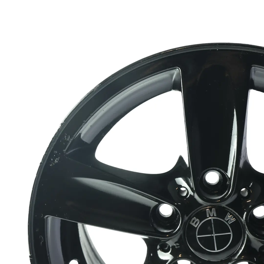 BMW E81 E82 E87 E88 Alloy Wheel Rim Black 16" Spider Spoke 140 ET:44 7J - SKU 6769401-6 - Part number 6769401