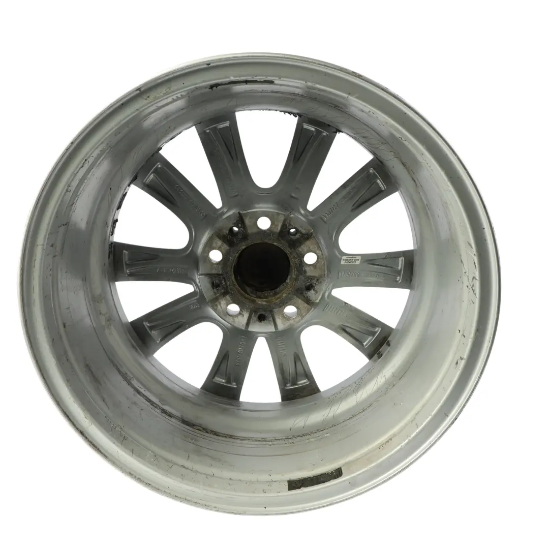 BMW F10 F11 F12 Silver Alloy Wheel Rim 17" V Spoke 236 8J ET:30 - SKU 6780720-SL3 - Numéro de pièce 6780720