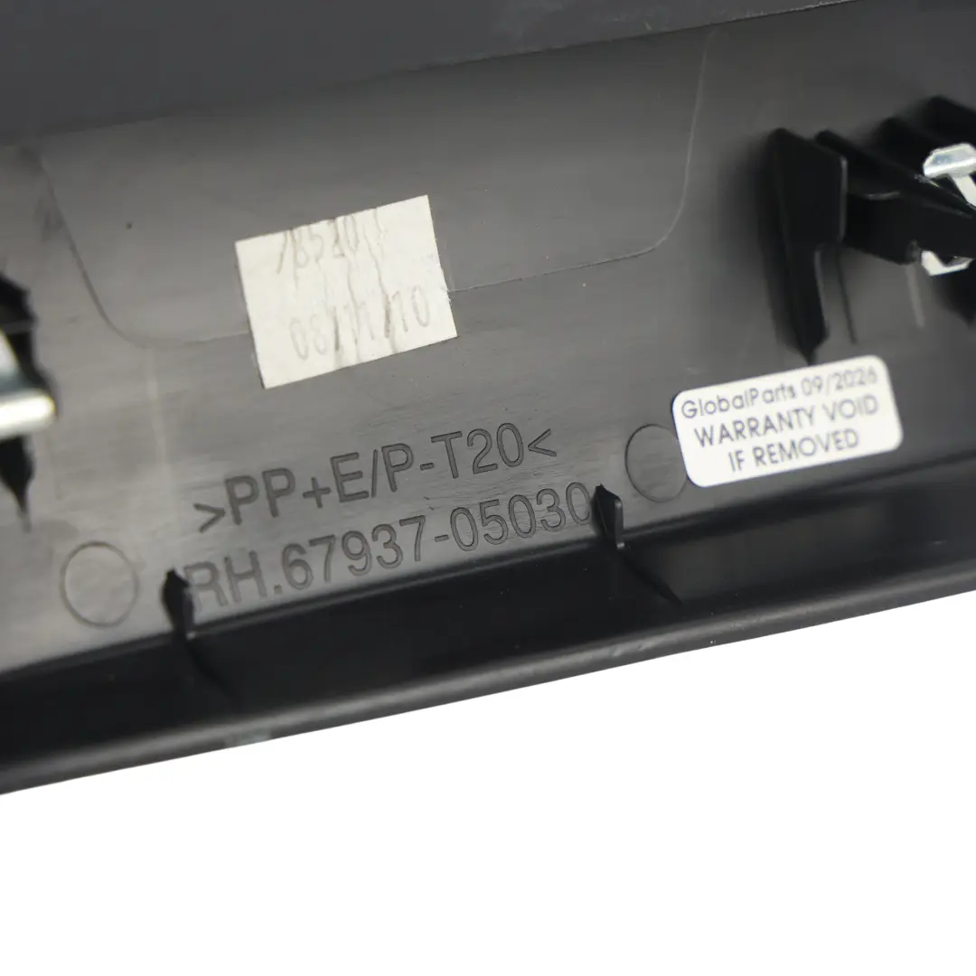 Toyota Avensis T270 Rear Door Trim Panel Cover Right O/S Black - SKU 6793705030C0 - Part number 6793705030C0