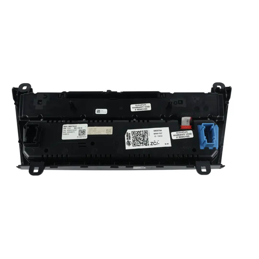 BMW F07 GT LCI Panel Control Climatizador Radio Asientos Calefactables - SKU 6805754 - Número de pieza 6805754