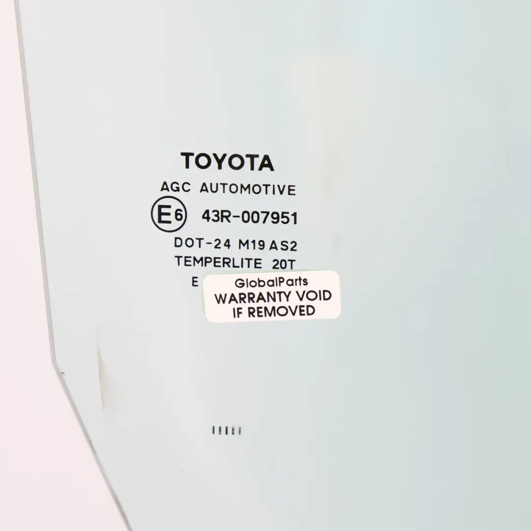Toyota Yaris P9 Front Door Window Glass Glazing Right O/S AS2 Green - SKU 681100D072 - Part number 681100D072